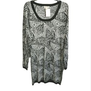 Belle du Jour Geo Print Sweater Dress Women's Size 1X NWT